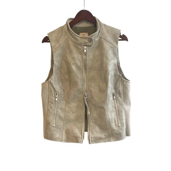 Free People We The Free Women’s Size Medium Sweeney Vegan Leather Vest NWT - Picture 5 of 9